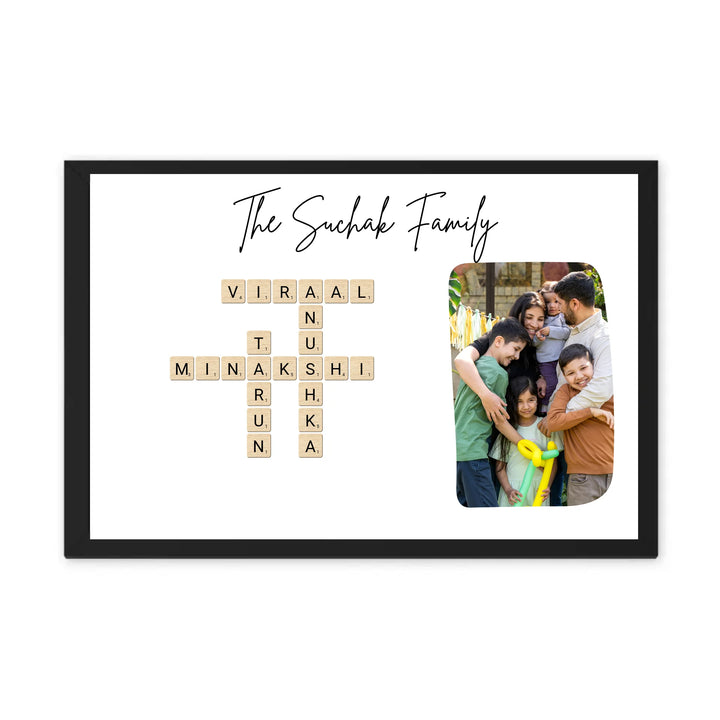 Family Crossword Wall Art – 15+ Customizable Theme Options
