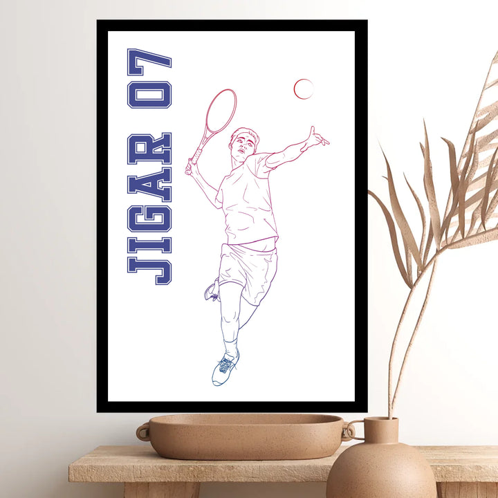 Custom Tennis Player Wall Art