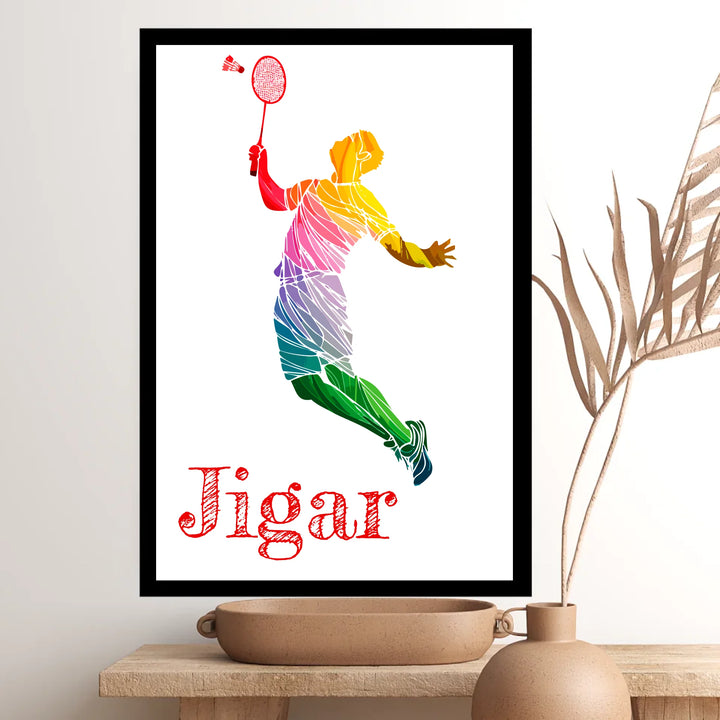 Personalised Tennis Player Wall Art Print