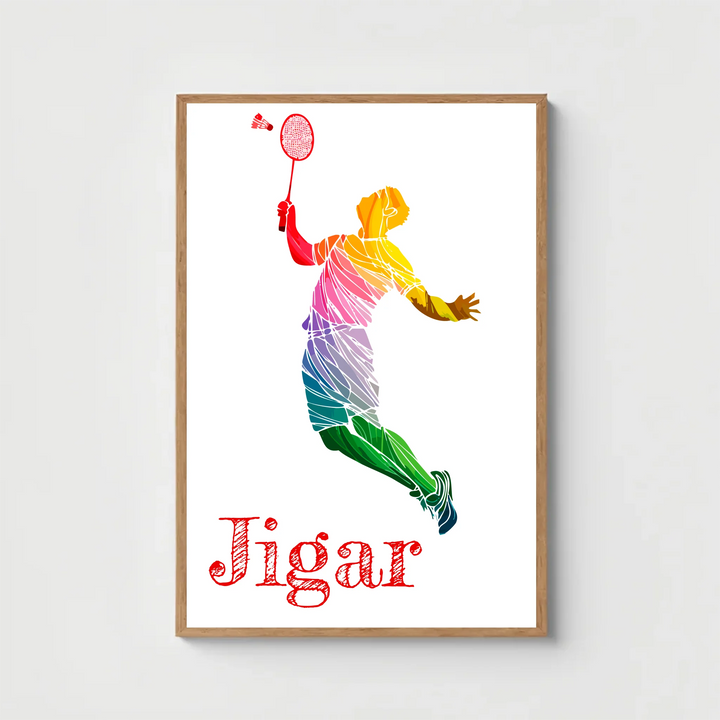 Personalised Tennis Player Wall Art Print