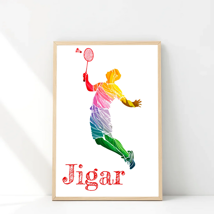 Personalised Tennis Player Wall Art Print