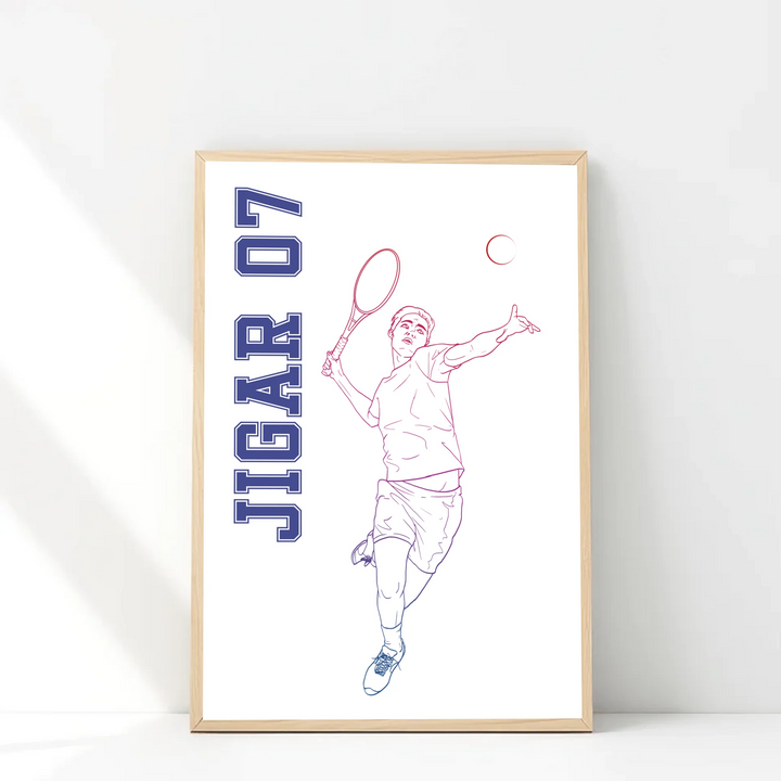 Custom Tennis Player Wall Art