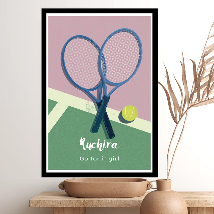 Personalised Girl Table Tennis Poster – Sports Wall Decor