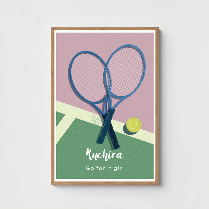 Personalised Girl Table Tennis Poster – Sports Wall Decor