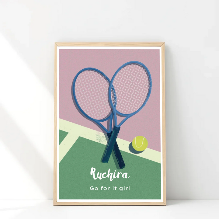 Personalised Girl Table Tennis Poster – Sports Wall Decor