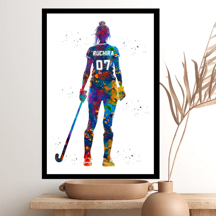 Personalized Hockey Player Poster – Motivational Gift for Young Athletes by