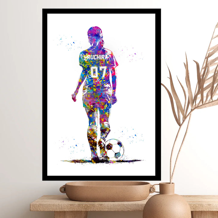 Personalized Soccer | Football Player Poster – Motivational Gift for Young Athletes by