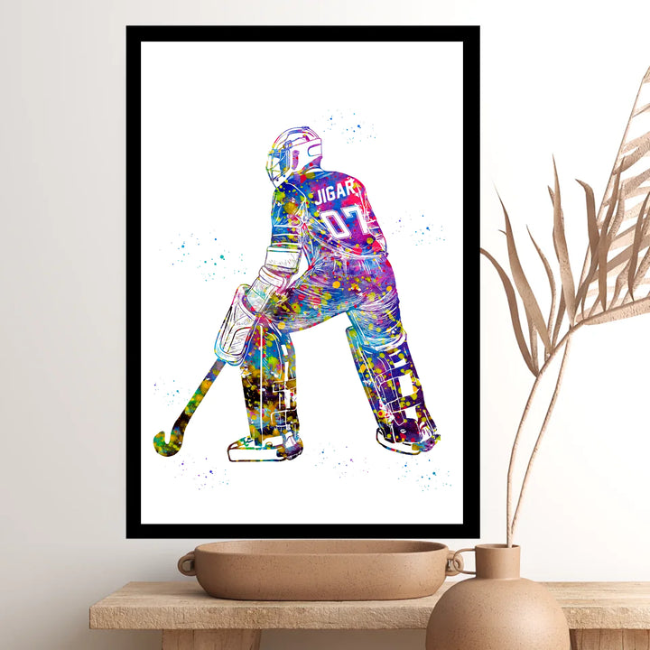 Personalized Hockey Player Poster – Custom Gift for Hockey Enthusiasts