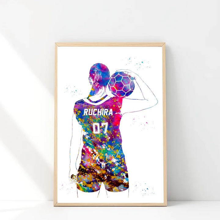 Personalized Football Player Poster – Custom Gift for  Footbal Lovers