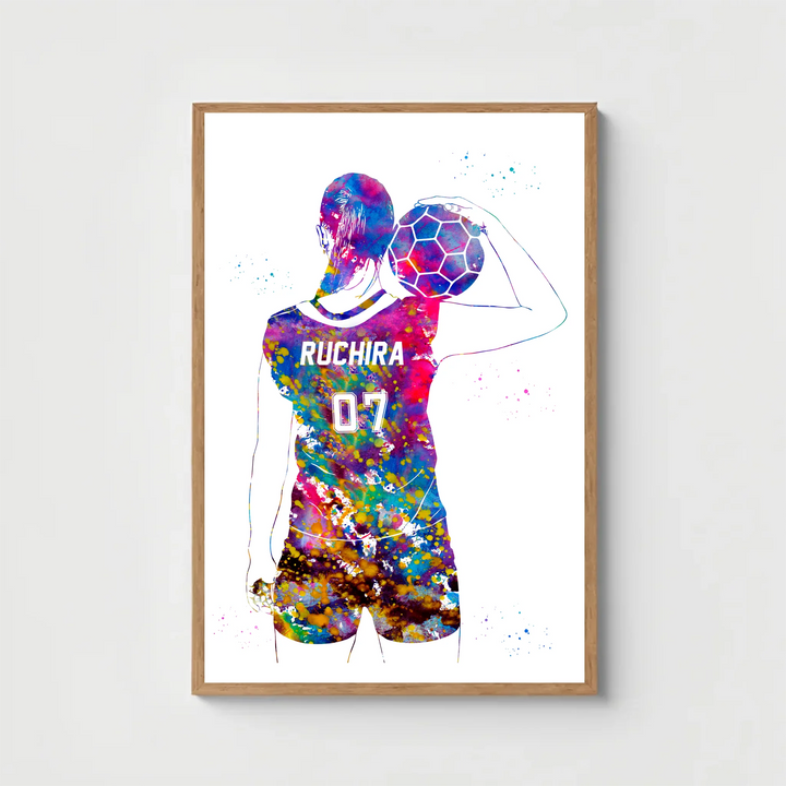 Personalized Football Player Poster – Custom Gift for  Footbal Lovers