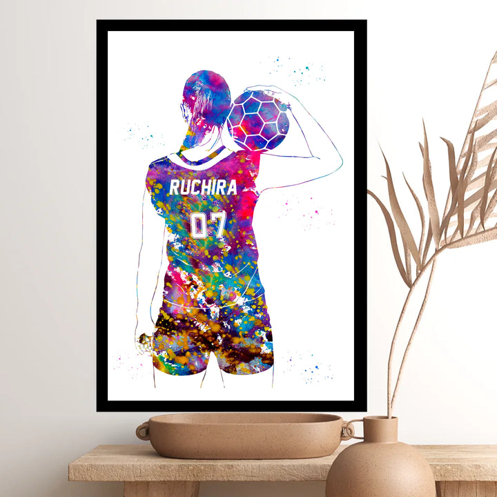 Personalized Football Player Poster – Custom Gift for  Footbal Lovers
