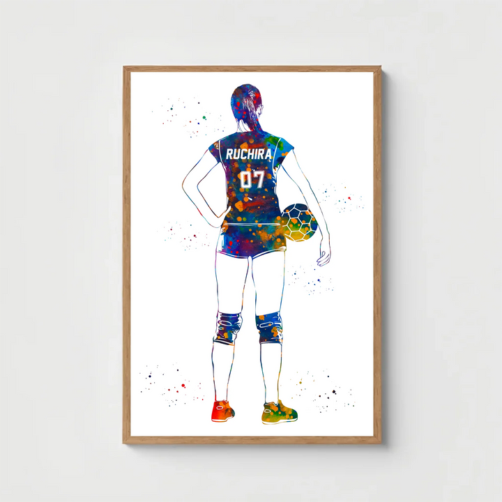 Personalised Soccer Player Poster – Custom Gift for Soccer Lovers