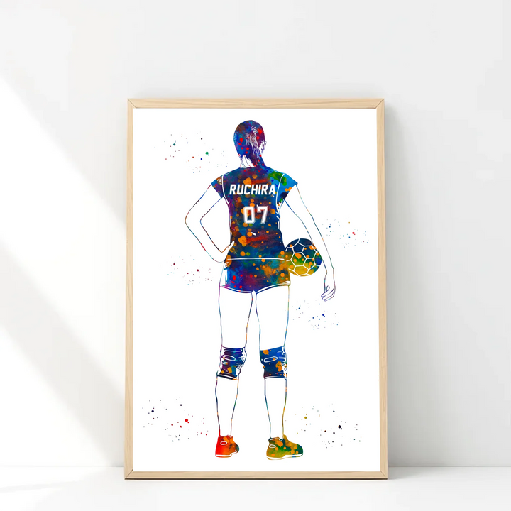 Personalised Soccer Player Poster – Custom Gift for Soccer Lovers