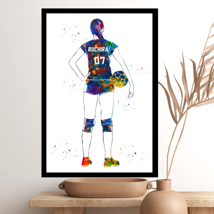 Personalised Soccer Player Poster – Custom Gift for Soccer Lovers