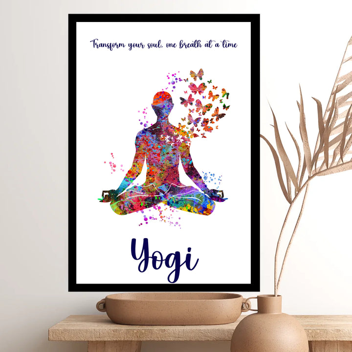 Meditating Personalized Wall Art