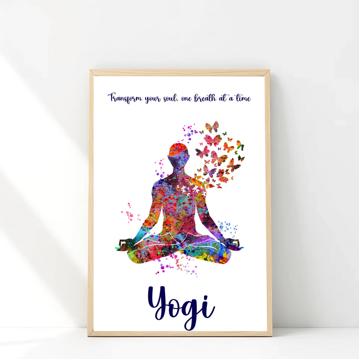 Meditating Personalized Wall Art
