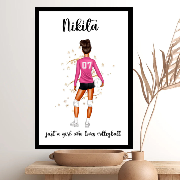 Personalised Volleyball Poster - Custom Volleyball Gift & Unique Wall Art for Players & Fans