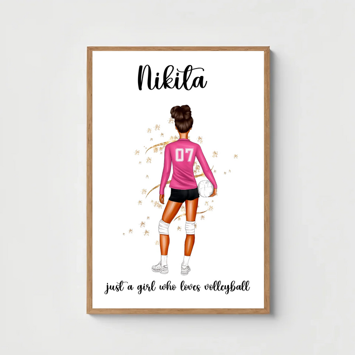 Personalised Volleyball Poster - Custom Volleyball Gift & Unique Wall Art for Players & Fans