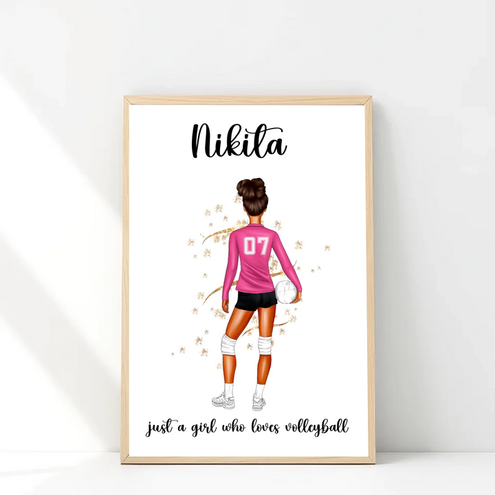 Personalised Volleyball Poster - Custom Volleyball Gift & Unique Wall Art for Players & Fans