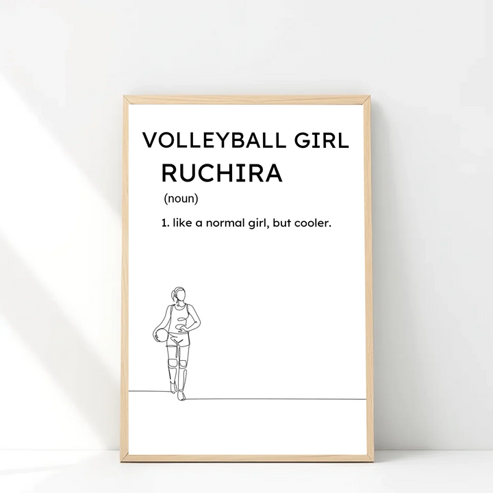 Volleyball Poster, Volleyball Girl Wall Decor, teen bedrooom gif