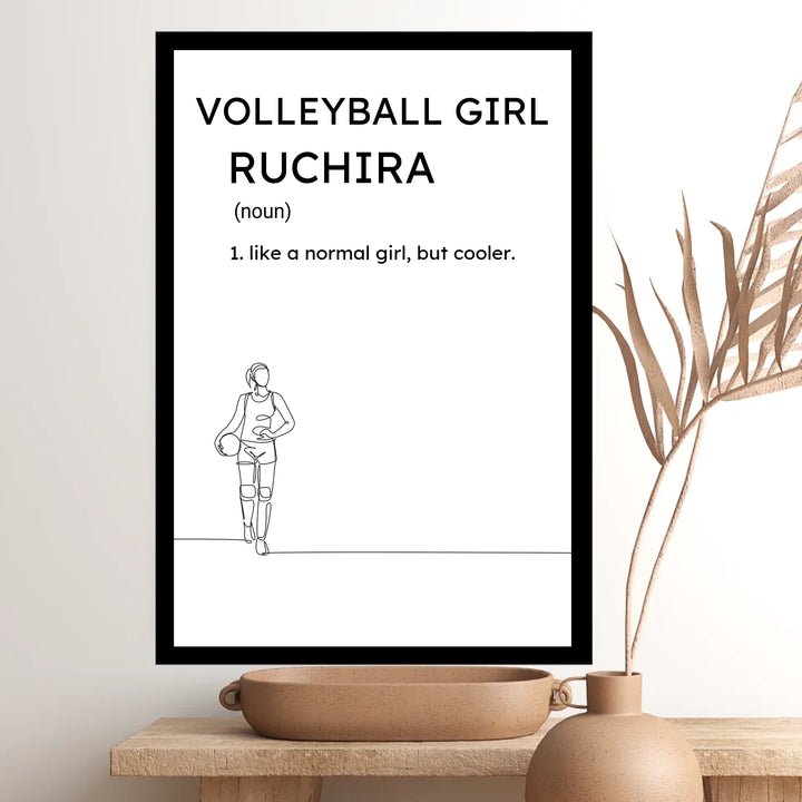 Volleyball Poster, Volleyball Girl Wall Decor, teen bedrooom gif