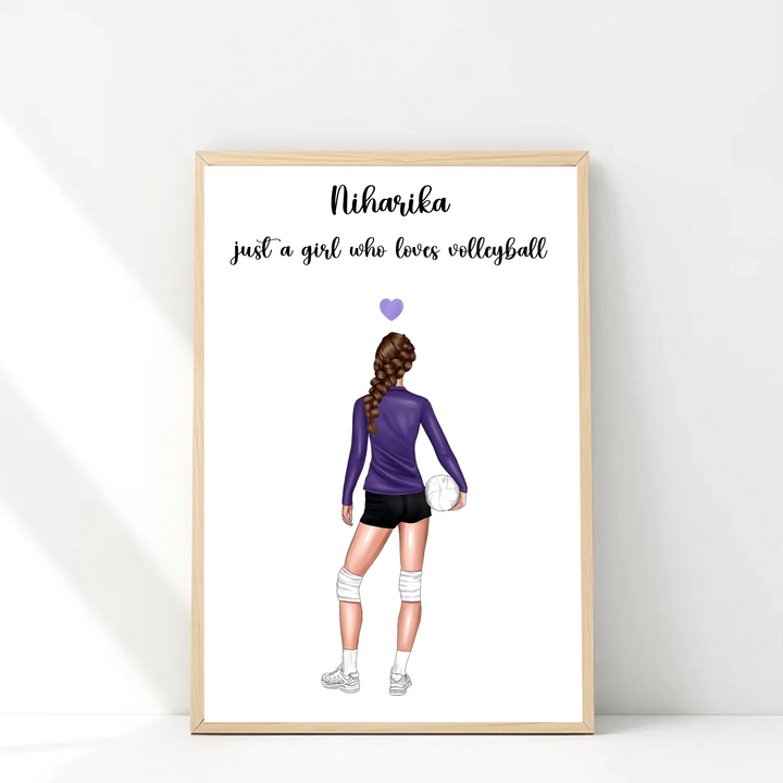 Personalised Volleyball Print - Custom Volleyball Poster & Unique Player Gift