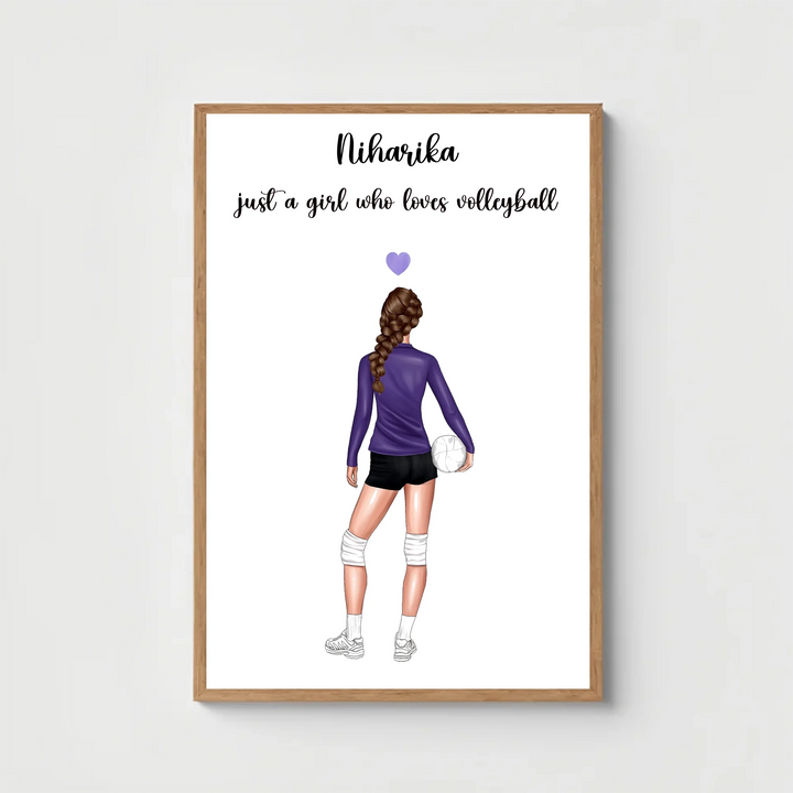 Personalised Volleyball Print - Custom Volleyball Poster & Unique Player Gift