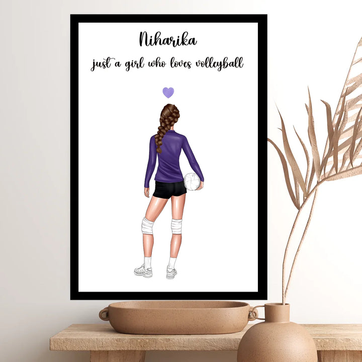 Personalised Volleyball Print - Custom Volleyball Poster & Unique Player Gift