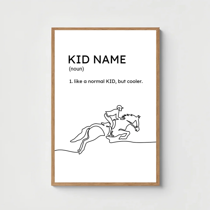 Horse Rider Poster Horsey Girl Room Decor & Perfect Equestrian Lover Gift