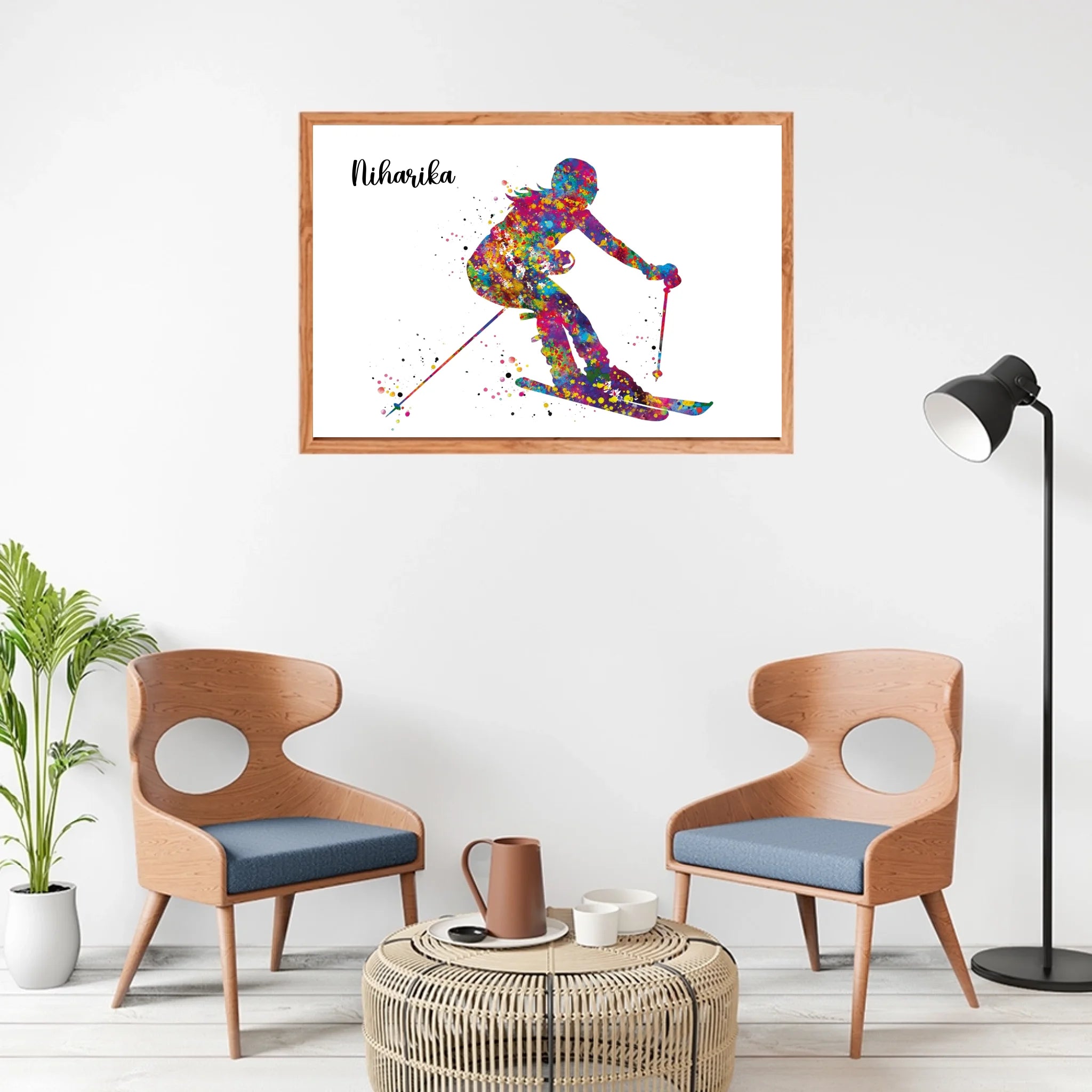 natural wooden frame bg