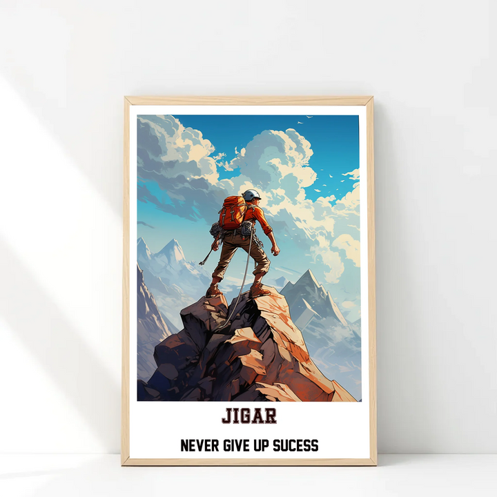 Explore Rock Climbing Print – Personalised Adventure Wall Art