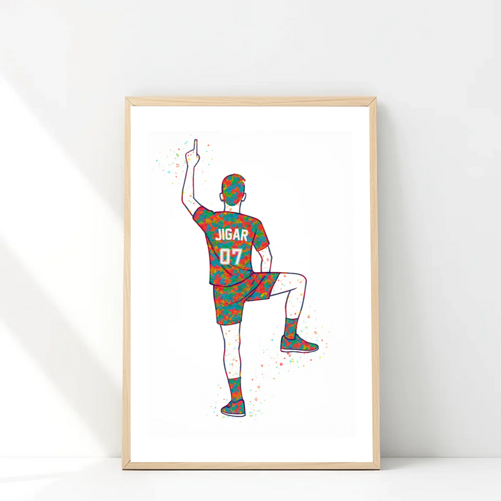 Personalised Kabaddi Player Wall Art – Boy Custom Sports Print | Dynamic & Inspiring