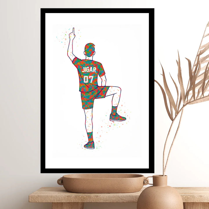 Personalised Kabaddi Player Wall Art – Boy Custom Sports Print | Dynamic & Inspiring