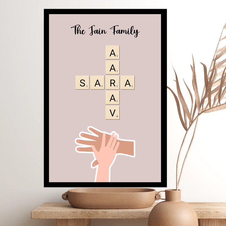 Family Crossword Wall Art – 15+ Customizable Theme Options