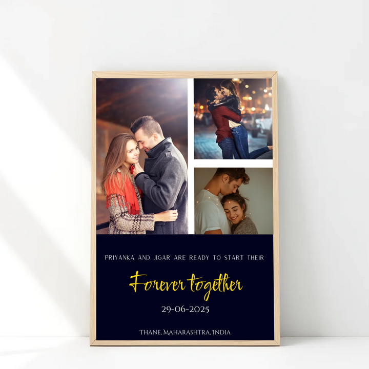 Personalised Stylish 3 Picture Collage Artwork
