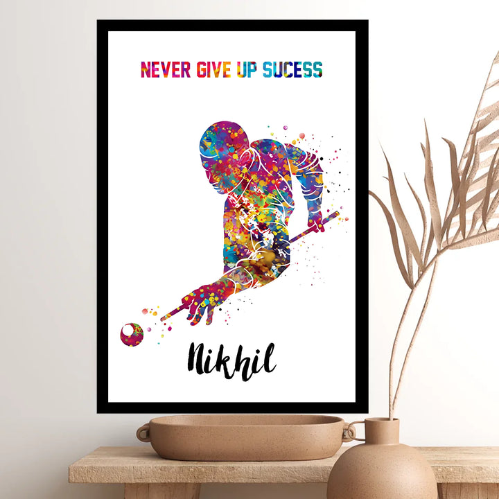 Trick Shot Pool Player – Personalised Wall Art