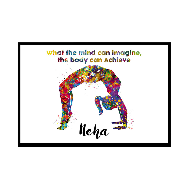 Mindful Balance Backbend – Personalised Wall Art