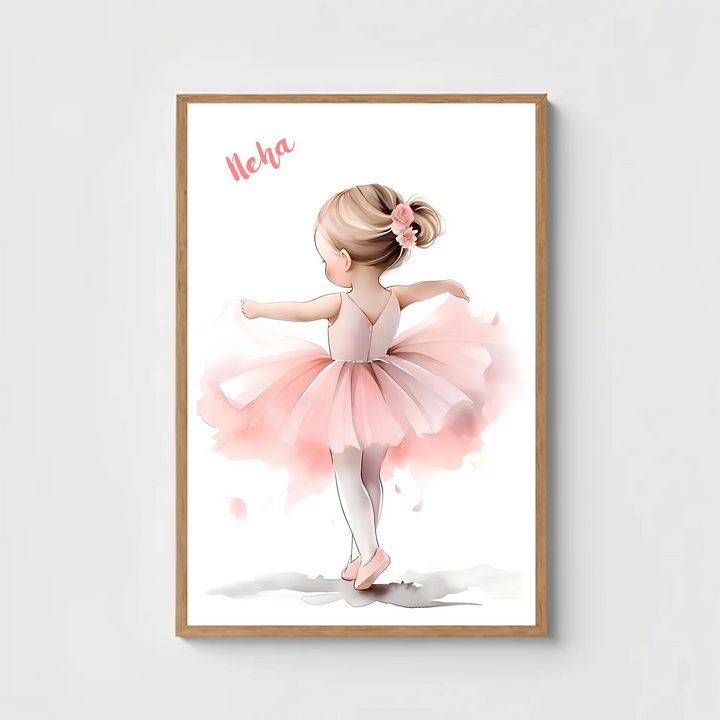 Prima Ballerina Girl – Personalised Wall Art