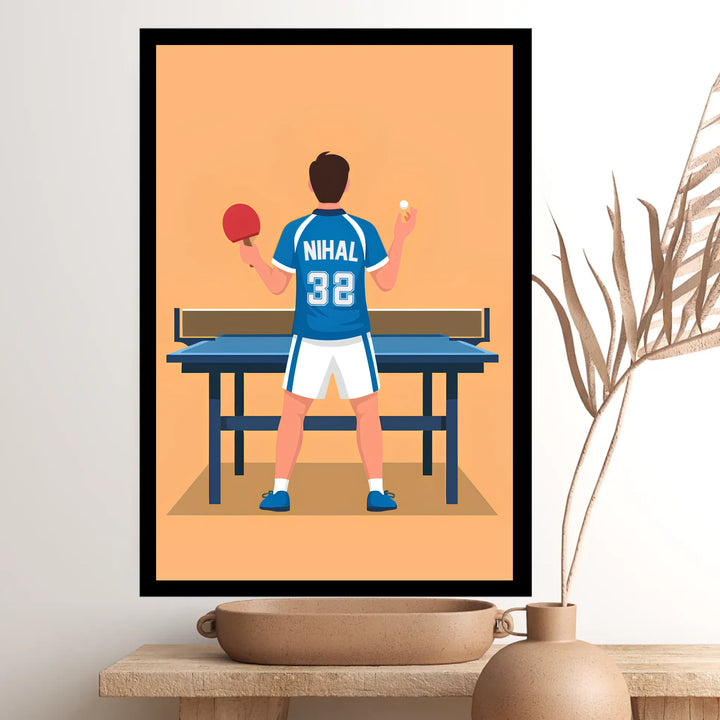 Table Tennis Match Winner – Personalised Wall Art