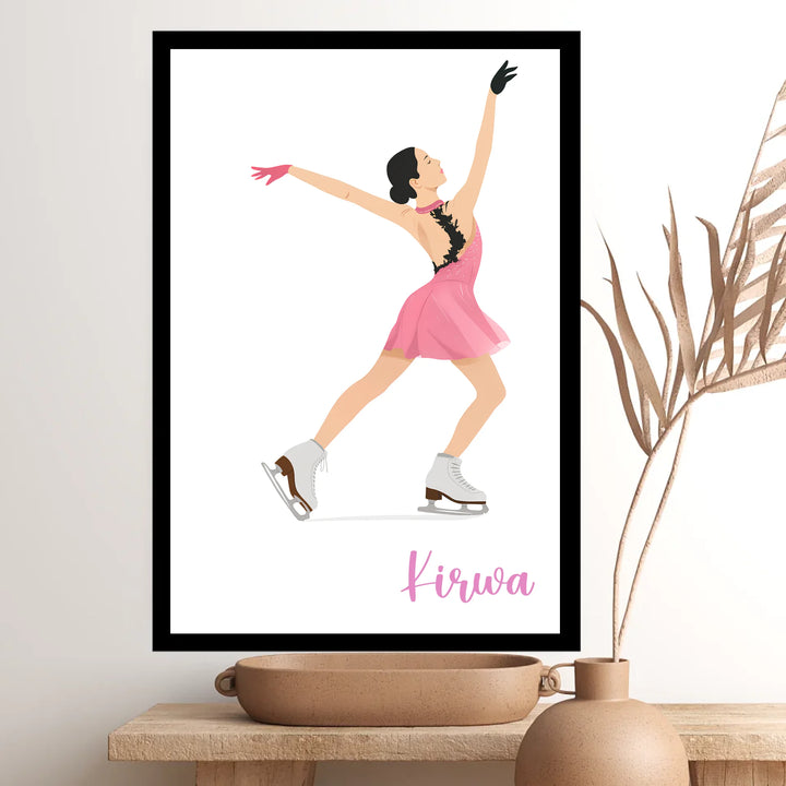 Ice Skating Girl – Personalised Wall Art