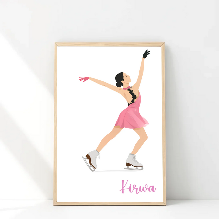 Ice Skating Girl – Personalised Wall Art