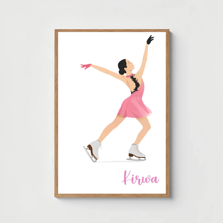 Ice Skating Girl – Personalised Wall Art