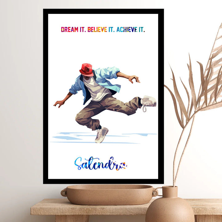 Breakdance Star – Personalised Wall Art