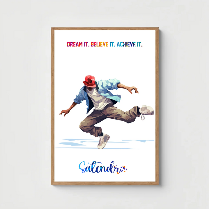 Breakdance Star – Personalised Wall Art