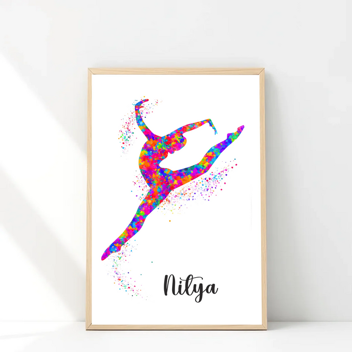 Gymnastics Girl Wall Art – Personalised Wall Art
