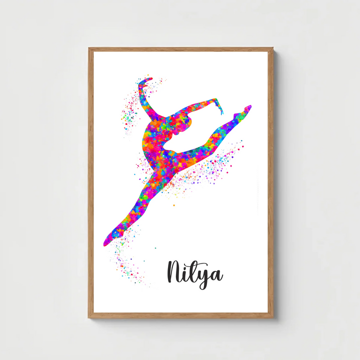 Gymnastics Girl Wall Art – Personalised Wall Art