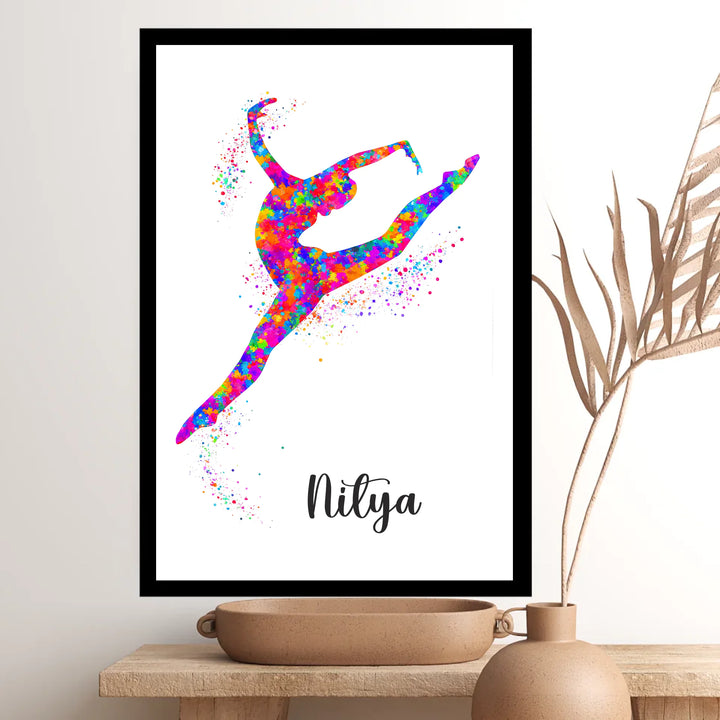 Gymnastics Girl Wall Art – Personalised Wall Art