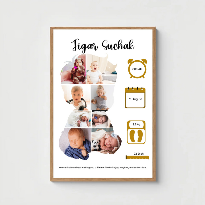Personalised Baby Birth Frame – Memory for Life