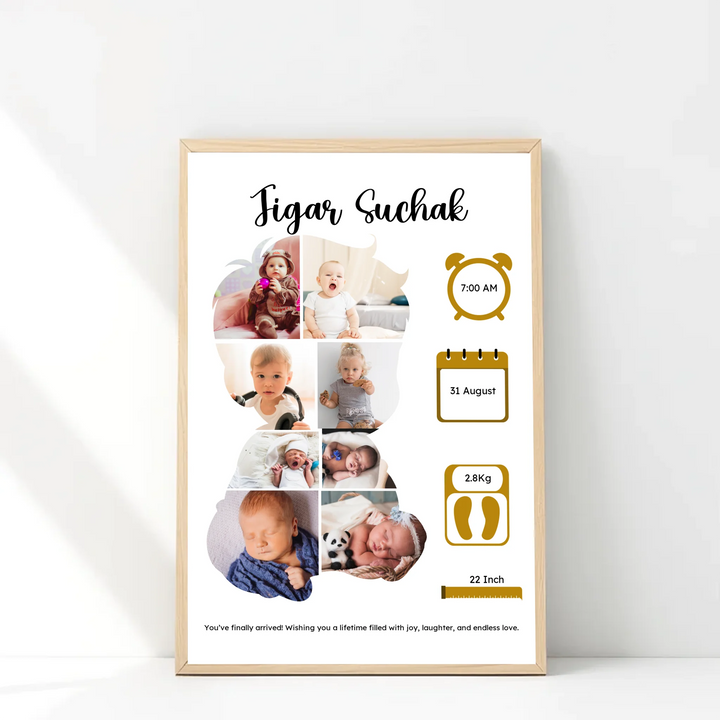 Personalised Baby Birth Frame – Memory for Life