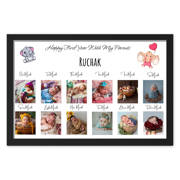 Personalised First Birthday Photo Collage – Our Little One Turns One!